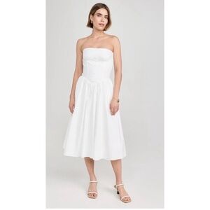 NEW Amanda Uprichard Strapless Holland Dress Midi